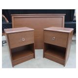 QUEEN HEADBOARD / 2 NIGHT STANDS
