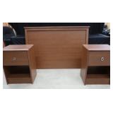 QUEEN HEADBOARD / 2 NIGHT STANDS