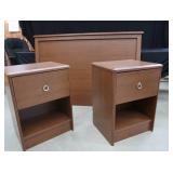 QUEEN HEADBOARD / 2 NIGHT STANDS