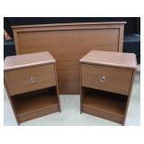 QUEEN BOLT ON HEADBOARD WITH 2 MATCHING NIGHTS STANDS