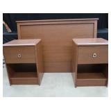 QUEEN BOLT ON HEADBOARD WITH 2 MATCHING NIGHTS STANDS