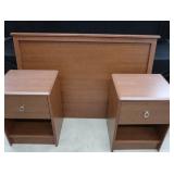QUEEN BOLT ON HEADBOARD WITH 2 MATCHING NIGHTS STANDS