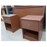 QUEEN BOLT ON HEADBOARD WITH 2 MATCHING NIGHTS STANDS