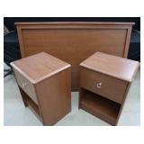 QUEEN BOLT ON HEADBOARD WITH 2 MATCHING NIGHTS STAND