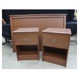 QUEEN BOLT ON HEADBOARD WITH 2 MATCHING NIGHTS STAND