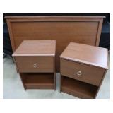 QUEEN BOLT ON HEADBOARD WITH 2 MATCHING NIGHTS STAND