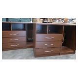 2) 3 DRAWER CABINETS
