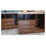 2) 3 DRAWER CABINETS