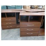 2) 3 DRAWER CABINETS