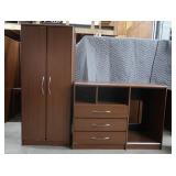 1 WARDROBE & 3 DRAWER CABINET