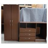1 WARDROBE & 3 DRAWER CABINET