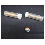 VINTAGE BUTTON AND WHEAT PENNIES