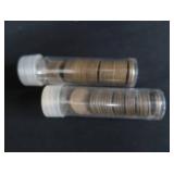 VINTAGE BUTTON AND WHEAT PENNIES