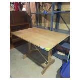 Adjustable Wood Drafting Table With Stand