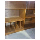 Mid-Century Style Wood Bookcase 59 X 18 X 32 in