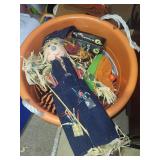 Halloween Decor Mixed Lot With Scarecrow, Pumpkin Lights & Signs