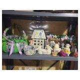 Mixed Easter Bunny Figurine & Basket Decor