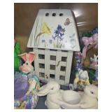 Mixed Easter Bunny Figurine & Basket Decor