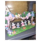 Mixed Easter Bunny Figurine & Basket Decor