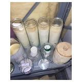Mixed Lot of Candles, Tins & Candle Holders