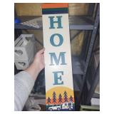 Mixed Home Decor Lot With Wicker Baskets, Frames, Crates & Home Sign