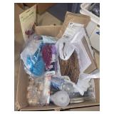 Mixed Home Decor Lot With Wicker Baskets, Frames, Crates & Home Sign