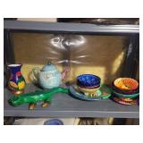 Hand-Painted Ceramic Decor Assortment (Lot of 10)
