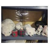 Polar Bears, Sheep & Gift Boxes Mixed Holiday Decor (Lot of 8)