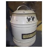 Farm Fresh Decorative Milk Can Canister With Lid & Spigot