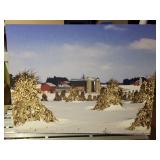 Framed Canvas Wall Art 34 X 24 Farm Scene