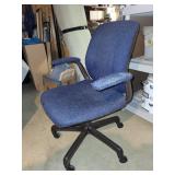 Blue Swivel Office Chair With Casters