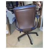 Blue Swivel Office Chair With Casters