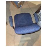 Blue Swivel Office Chair With Casters