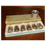 Antique Sterling Silver Shaker Set w Napkin Ring Boxed 1910 Engraved