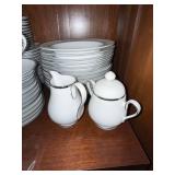 Noritake Shenandoah Porcelain Dinnerware Set Ireland Silver Trim