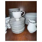 Noritake Shenandoah Porcelain Dinnerware Set Ireland Silver Trim