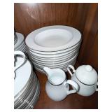 Noritake Shenandoah Porcelain Dinnerware Set Ireland Silver Trim