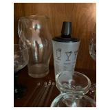 Mixed Barware Glass Lot Pitcher Shaker Margarita Glasses Novelty