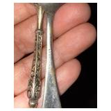Vintage Silverplate Flatware Serving Utensils Souvenir Spoons 8 Pc Lot