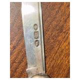 Antique Hallmarked Folding Fruit Pocket Knife Engraved Handle 4.75in