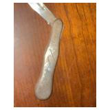 Antique Hallmarked Folding Fruit Pocket Knife Engraved Handle 4.75in