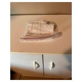 White 2 Door Storage Cabinet Shelving Unit 24 x 12 x 31 Good