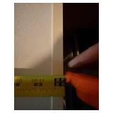 White 2 Door Storage Cabinet Shelving Unit 24 x 12 x 31 Good