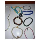 Mixed Handmade Beaded Bracelet Necklace Lot Boho Cord Minnesota