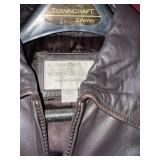 Worthington Lambskin Leather Zip Front Jacket Brown Women
