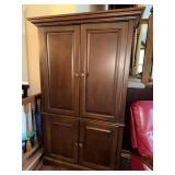 Traditional Cherry Finish Entertainment Armoire Cabinet 42x73x23