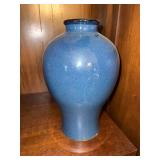 Market Bazaar Blue Ceramic Vase Style 0141 Large 11in Decor