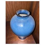 Market Bazaar Blue Ceramic Vase Style 0141 Large 11in Decor