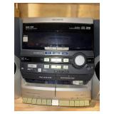 Magnavox MAS-300 Mini Hi-Fi Stereo System 3CD Dual Cassette w Speakers
