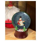 Mixed Christmas Decor Lot Santa Snow Globe Plush Snowmen Holiday